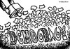 Cartoon: Democracy after election BW (small) by svitalsky tagged democracy,election,egypt,arab,spring,vote,voting,tunis,people,islam,money,army,fight,future,cartoon,svitalsky,svitalskybros,freedom,freiheit,demokratie,wahl,araber,illustration,color