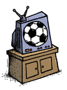 Cartoon: Football TV illustration (small) by svitalsky tagged fußball football ball soccer tv television wm world cup africa kick kicker gol svitalsky svitalskybros illustration cartoon