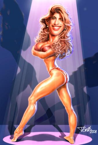 Cartoon: AlexandraBeres fittness champion (medium) by Tonio tagged alexandra,beres,sports