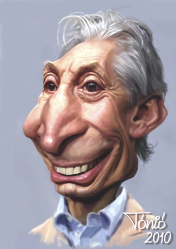 Cartoon: Charlie Watts The Rolling Stones (medium) by Tonio tagged rock,music,drummer,english