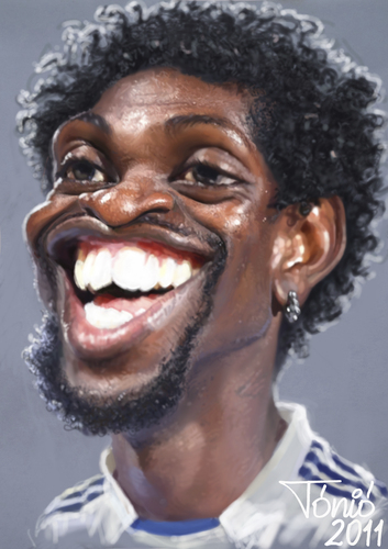 Cartoon: Emmanuel Adebayor Real Madrid (medium) by Tonio tagged football,karikatur,emmanuel adebayor,real madrid,fußball,fussball,sport,emmanuel,adebayor,real,madrid