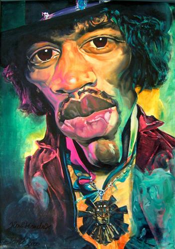 Cartoon: Jimi Hendrix (medium) by Tonio tagged caricature,portrait,musician,guitarrist,usa