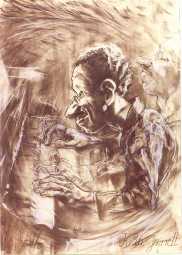 Cartoon: Keith Jarrett (medium) by Tonio tagged portrait,caricature,musician,jazz,star