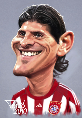 Cartoon: Mario Gomez FC Bayern (medium) by Tonio tagged deutsch,international,german,soccer,football,nationalmanschaft,münchen,karikatur,fussball