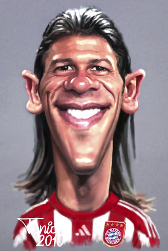 Cartoon: Martin Demichelis FC Bayern (medium) by Tonio tagged munich,münchen,argentin,nationalelf,football,fussball