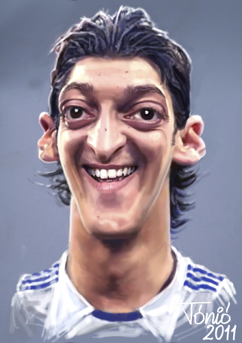 Cartoon: Mesut Özil Real Madrid (medium) by Tonio tagged deutschland,nationalteam,nationalmanschaft,fussball,fußballweltmeisterschaft,weltmeisterschaft,wm,mesut,özil,soccer,football,karikatur,karikaturen,sport,sportler,özil,fußball,fussball