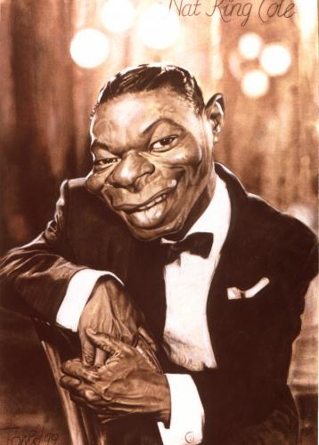 Cartoon: Nat King Cole (medium) by Tonio tagged caricature,portrait,musician,singer,usa,jazz