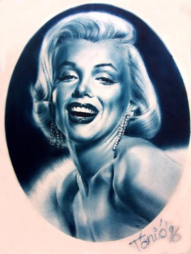 Cartoon: portrait russian dry brush (medium) by Tonio tagged portrait,caricature,after,photo,zeichnung,karikatur,nach,foto,marilyn,monroe