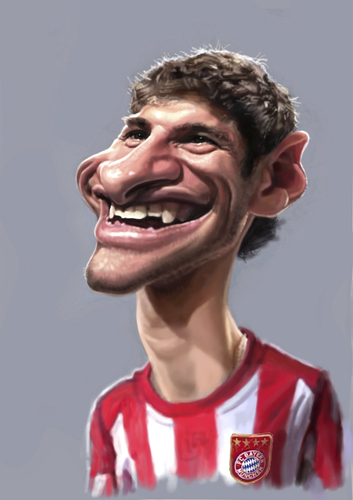 Cartoon: Thomas Müller FC Bayern (medium) by Tonio tagged pokal,dfb,fcb,guardiola,pep,dante,munich,bayern,nationalmannschaft,münchen,karikatur,fussball,endspiel,finale,bvb,borussia,dortmund,klopp,pokalfinale,kloppo,jürgen,cartoon,funny,witz,comic,caricature,football,soccer,german,international