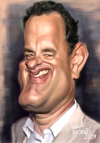 Tom Hanks By Tonio | Famous People Cartoon | TOONPOOL