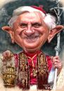 Cartoon: Pope Benedict XVI (small) by Tonio tagged pope,benedict,xvi,benedek,papa,vatican,religion,portrait,caricature,karikatur
