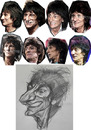 Cartoon: Ron Wood The Rolling Stones (small) by Tonio tagged music,rock,and,roll,blues,english