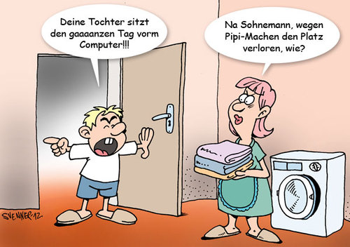 Cartoon: Generation Internet (medium) by svenner tagged generation,internet,neerds,geeks,kids