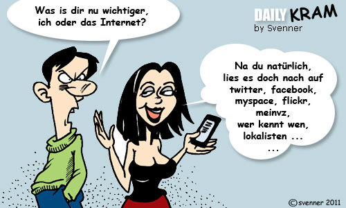 Cartoon: Social NetLove (medium) by svenner tagged liebe,beziehung,social,internet