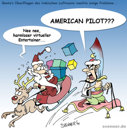 Cartoon: XMAS Konflikt (medium) by svenner tagged xmas,santa,iraque