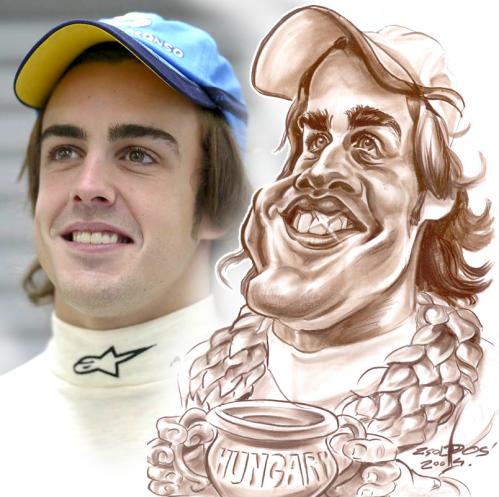 Cartoon: Alonso (medium) by zsoldos tagged alonso,formula1