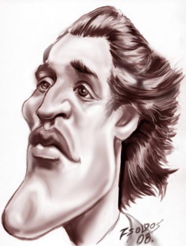 Cartoon: Famous Romanian (medium) by zsoldos tagged eminescu