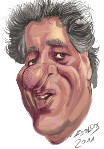 Cartoon: Geoffrey Rush (medium) by zsoldos tagged caricature