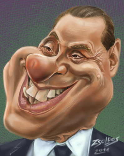 Cartoon: Silvio Bertlusconi (medium) by zsoldos tagged italy,president