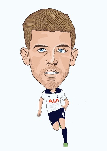 Cartoon: Alderweireld Tottenham (medium) by Vandersart tagged tottenham,cartoons,caricatures