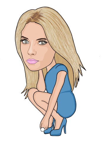 Cartoon: Ashley Benson pretty Little Liar (medium) by Vandersart tagged pretty,little,liars