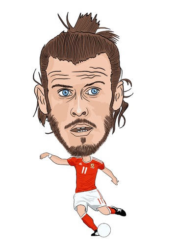 Cartoon: Bale Wales (medium) by Vandersart tagged wales,cartoons,caricatures