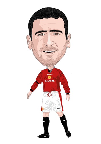 Cantona Man United By Vandersart | Sports Cartoon | TOONPOOL