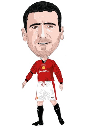 Cartoon: Cantona Man Utd (medium) by Vandersart tagged man,utd,cartoons,caricatures