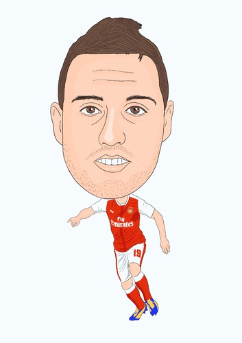 Cartoon: Cazorla Arsenal (medium) by Vandersart tagged arsenal,cartoon,caricature