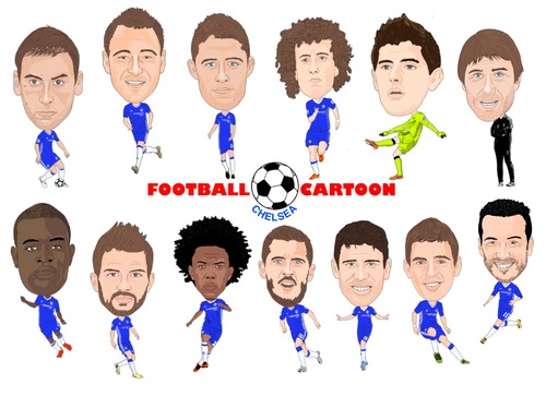 Cartoon: Chelsea Team (medium) by Vandersart tagged chelsea,cartoons,caricatures