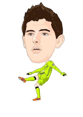 Cartoon: Courtois Chelsea (medium) by Vandersart tagged chelsea,cartoons,caricatures