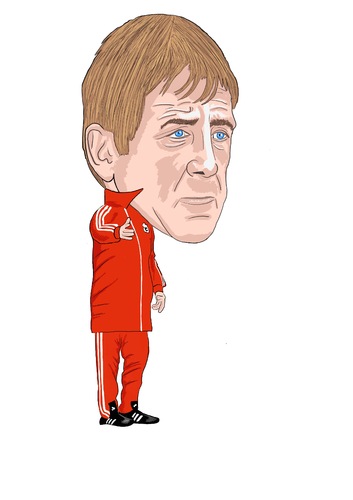 Cartoon: Dalglish Liverpool Manager (medium) by Vandersart tagged liverpool,cartoons,caricatures