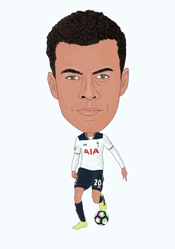 Cartoon: Dele Alli Spurs (medium) by Vandersart tagged spurs,cartoons,caricatures