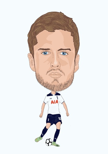 Cartoon: Eric Dier Tottenham (medium) by Vandersart tagged tottenham,cartoons,caricatures