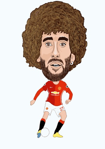 Cartoon: Fellaini Man Utd (medium) by Vandersart tagged manchester,united,cartoons,caricatures