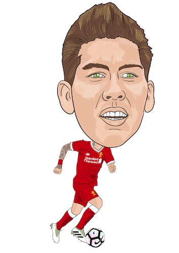 Cartoon: Firmino cartoon (medium) by Vandersart tagged liverpool,cartoon