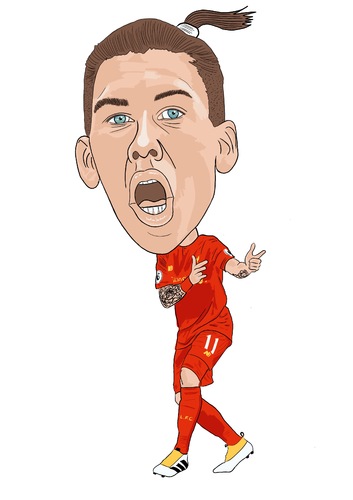 Cartoon: Firmino Liverpool (medium) by Vandersart tagged liverpool,cartoons,caricatures