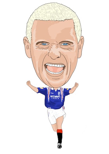 Cartoon: Gazza Rangers Legend (medium) by Vandersart tagged rangers,cartoon,caricatures