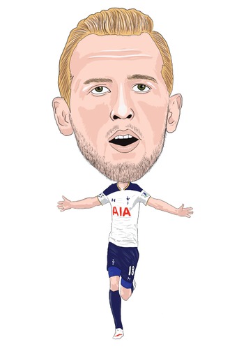 Cartoon: Kane Tottenham (medium) by Vandersart tagged tottenham,spurs,cartoons,caricatures