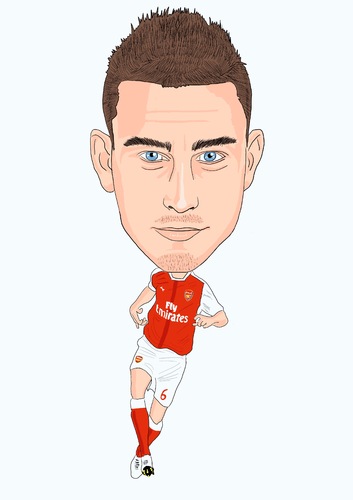 Cartoon: Koscielny Arsenal (medium) by Vandersart tagged arsenal,cartoons,caricatures