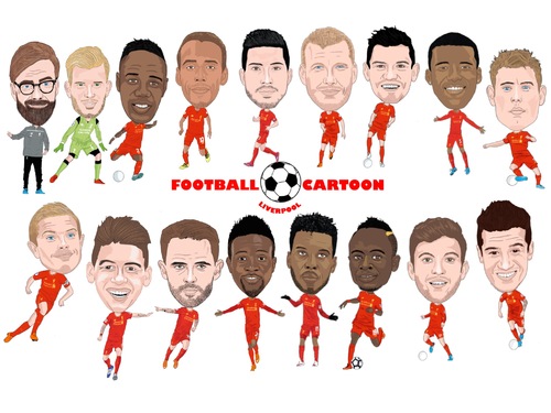 Cartoon: Liverpool Team (medium) by Vandersart tagged liverpool,cartoons,caricatures