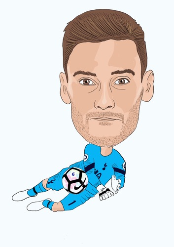 Cartoon: Lloris Tottenham (medium) by Vandersart tagged tottenham,cartoons,caricatures