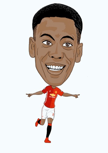 Cartoon: Martial Man Utd (medium) by Vandersart tagged manchester,united,cartoons,caricatures