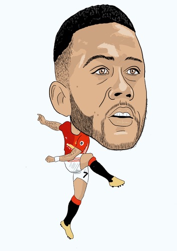 Memphis Manchester United By Vandersart | Sports Cartoon | TOONPOOL