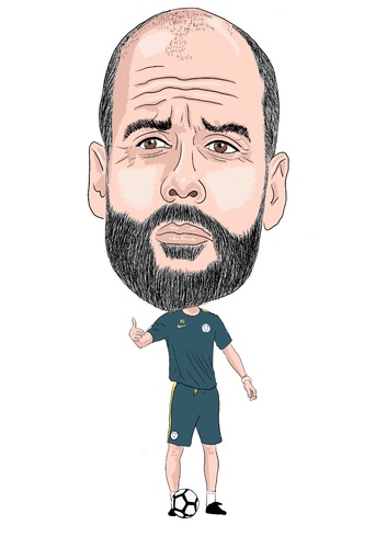 Cartoon: Pep Guardiola Man City (medium) by Vandersart tagged manchester,city,cartoons,caricatures