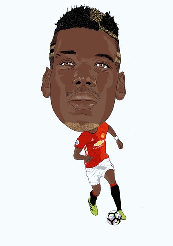 Cartoon: Pogba Man Utd (medium) by Vandersart tagged manchester,united,cartoons,caricatures