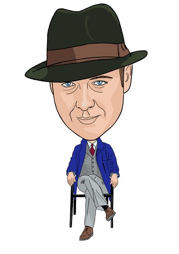 Cartoon: Red from The Blacklist (medium) by Vandersart tagged the,blacklist