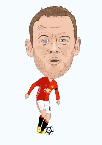 Rooney Manchester United By Vandersart | Sports Cartoon | TOONPOOL