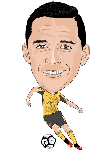 Cartoon: Sanchez Arsenal 2 (medium) by Vandersart tagged arsenal,cartoons,caricatures