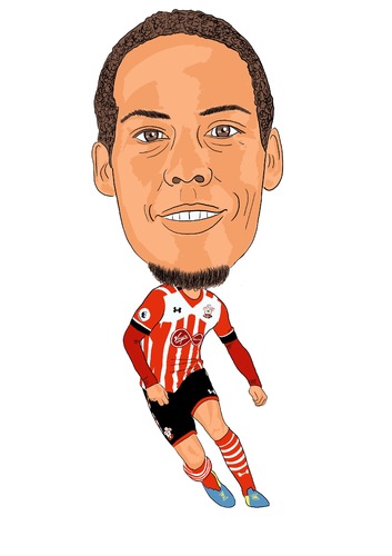 Cartoon: Van Dijk Southampton (medium) by Vandersart tagged southampton,cartoons,caricatures